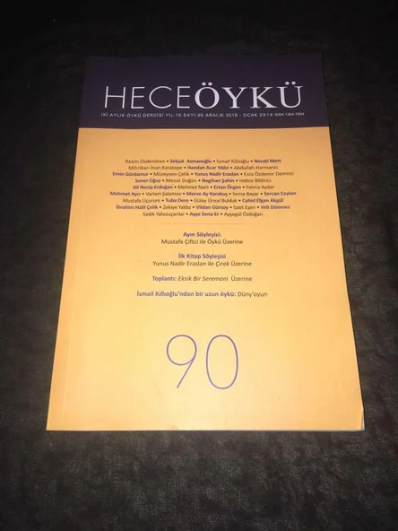 HECE ÖYKÜ Aralık 2018 Ocak 2019 Sayı 90 İlk Kitap Söyleşisi YUNUS NADİR ERASLAN İLE ÇIRAK ÜZERİNE (Sahafiye Kitap) ürün görseli