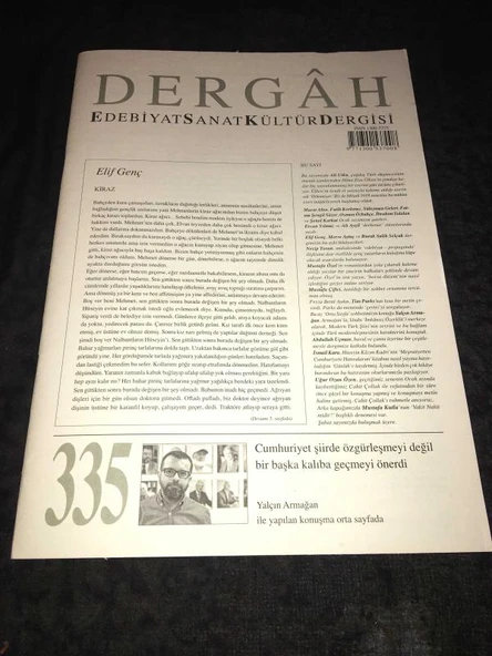 DERGAH Dergisi Ocak 2018 Sayı 335 (Sahafiye Kitap)