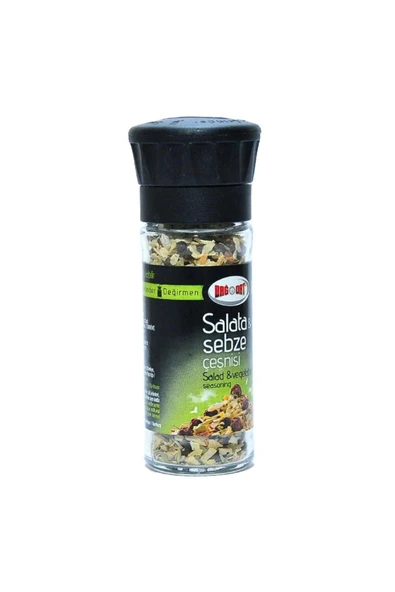 Bağdat Baharat Salata Sebze Çeşnisi Cam Değirmen Kapak 45gr Doğal - Resim 3