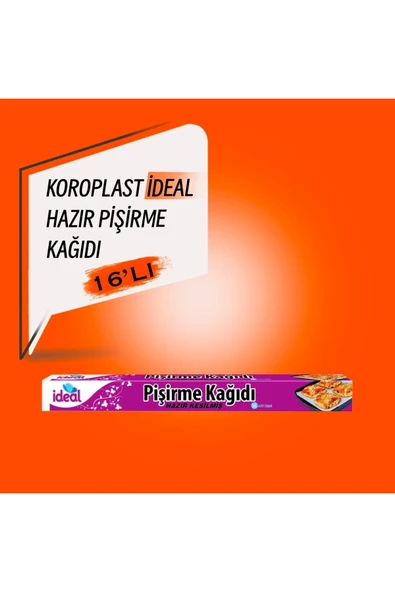 İdeal Pişirme Kağıdı 16 lı 1 Adet