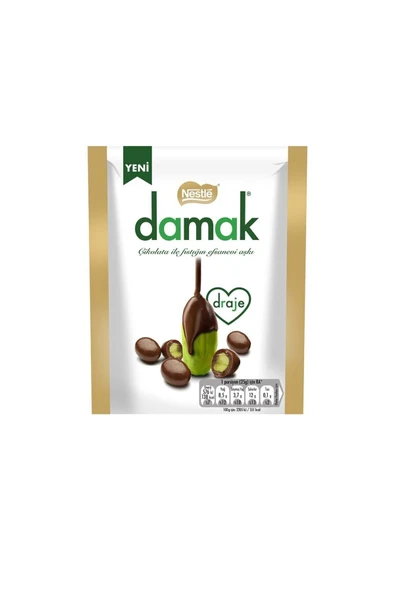 Nestle Damak Sütlü Çikolata Kaplı Antep Fıstıklı Draje 50 G ( 1 ADET ) ürün görseli