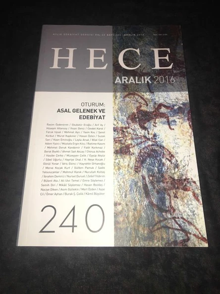 HECE Aralık 2016 Sayı 240 Oturum ASAL GELENEK VE EDEBİYAT (Sahafiye Kitap) ürün görseli