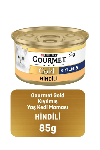 Gourmet Gold Kıyılmış Hindili Kedi Konservesi 85 G