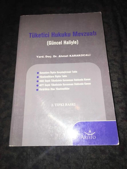 TÜKETİCİ HUKUKU MEVZUATI Güncel Haliyle [2.Tıpkı Basım] (Sahafiye Kitap) ürün görseli 1