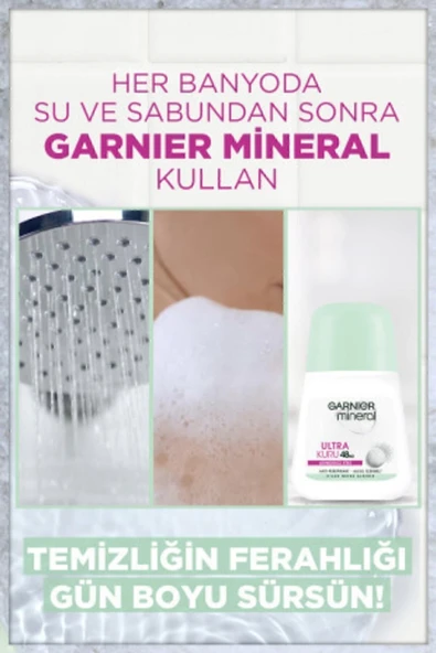 Garnier Mineral Ultra Kuru Kadın Roll-On Deodorant 50ml - Resim 3
