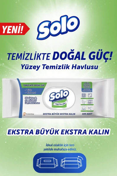 Solo Temizlikte Doğal Güç Okaliptus&çam Esintisi Yüzey Temizlik Havlusu 100 Yaprak - Resim 2