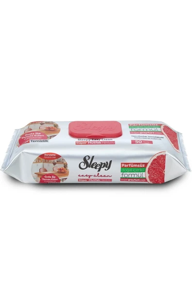Sleepy Easy Clean Süper Yüzey Temizlik Mutfak Havlusu&mendili Greyfurt Yağlı 50 Yaprak - Resim 2