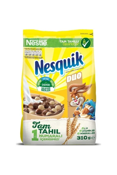 Nestle Nesquik Duo Sütlü Kakaolu Mısır Gevreği 310 gr ürün görseli 1