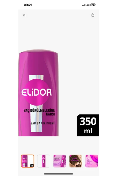Elidor saç dökülmelerine karşı saç bakım kremi 350 ml - Resim 3