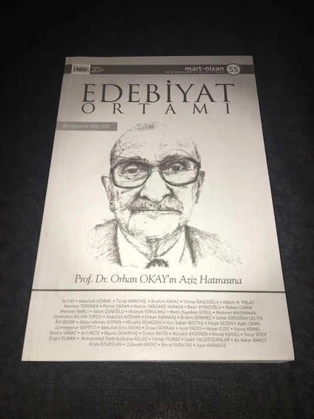 EDEBİYAT ORTAMI Mart Nisan 2017 Sayı 55 PROF.DR. ORHAN OKAY'IN AZİZ ANISINA (Sahafiye Kitap) ürün görseli
