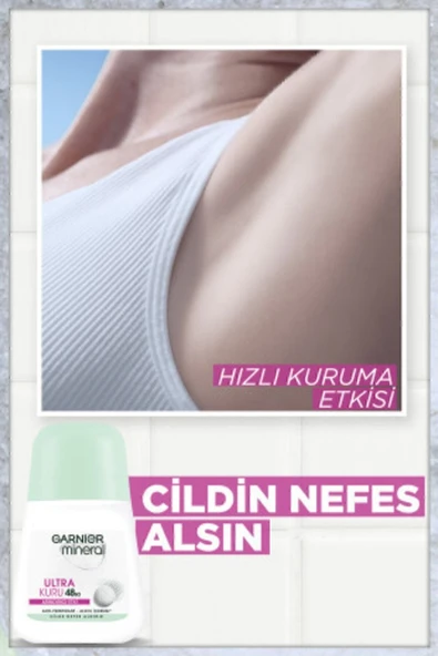 Garnier Mineral Ultra Kuru Kadın Roll-On Deodorant 50ml - Resim 2
