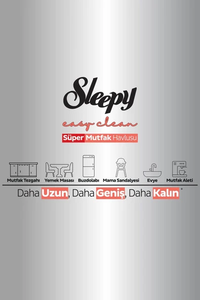 Sleepy Easy Clean Süper Yüzey Temizlik Mutfak Havlusu&mendili Greyfurt Yağlı 50 Yaprak - Resim 5