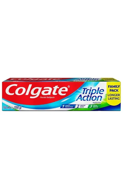 Colgate Üçlü Etki Beyazlatıcı Florürlü Diş Macunu 150 ml ürün görseli