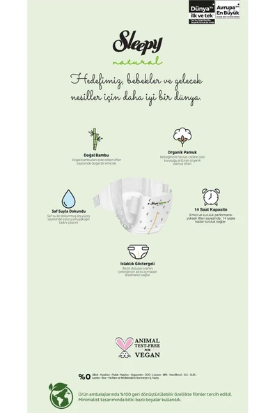 Sleepy Bebek Bezi Natural Beden:5 (11-18KG) Junior 78 Adet Ultra Pk - Resim 4