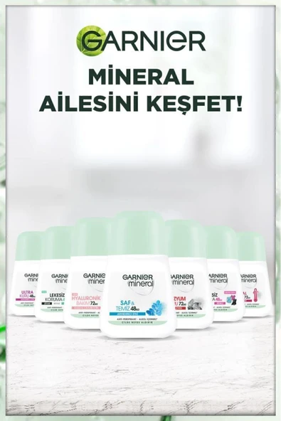 Garnier Mineral Saf Ve Temiz Kadın Roll-on Deodorant - 7