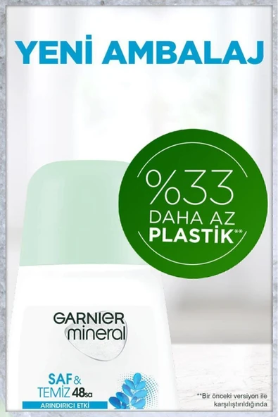 Garnier Mineral Saf Ve Temiz Kadın Roll-on Deodorant - 6