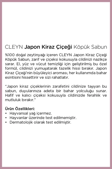 Cleyn Japon Kiraz Çiceği Köpük Sabun 2 Litre - 2