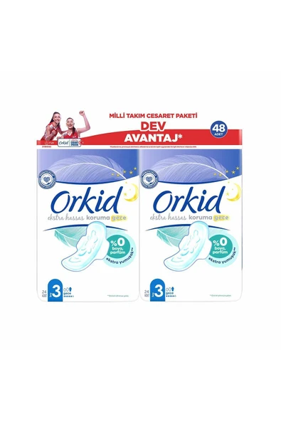 Orkid Ekstra Hassas Cesaret Paketi Gece 48’li - 2