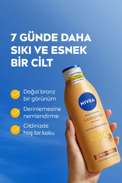 NIVEA Q10 Sıkılaştırıcı ve Bronzlaştırıcı Vücut Losyonu 250ml, Nemlendirici, Kademeli Bronzluk, Esnek Cilt - 3