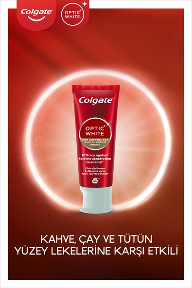 Colgate Optic White Kahve, Çay ve Tütün Kullananlar İçin 75 ML - Resim 2