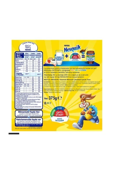 Nestle Nesquik Çikolatalı Içeçek Tozu 375 Gr - Resim 3