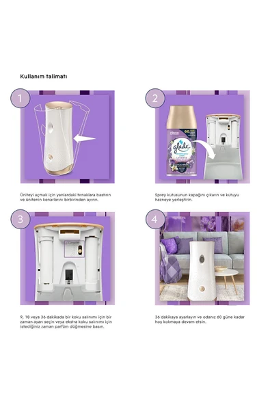 Glade Oda Kokusu - Automatic Refil 2'li Lavanta 269 ml - Resim 5