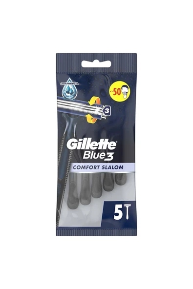 Gillette Blue 3 Comfort Slalom Kullan At Tıraş Bıçağı 5 Adet - Resim 2