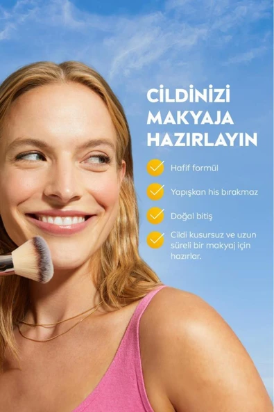 NIVEA SUN SPF50 Primer Güneş Koruyucu Nemlendirici Makyaj Bazı 30ml, Hyaluron, Antioksidan - 3