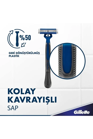 Gillette Blue 3 Comfort Slalom Kullan At Tıraş Bıçağı 5 Adet - Resim 8