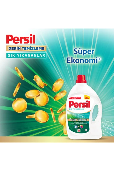 Persil Jel Sık Yıkananlar Sıvı Çamaşır Deterjanı 38 Yıkama 2470 ml - Resim 7