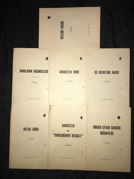 BAROLARIN BAĞIMSIZLIĞI,AVUKATLIK SIRRI,İŞİ REDDETME HAKKI,ORTAK BÜRO,AVUKATLIK VE DURUŞMANIN İNZİBATI,BİRDEN FAZLA SANIĞIN MÜDAGİLİĞİ,REKLAM YASAĞI (Sahafiye Kitap) ürün görseli 1