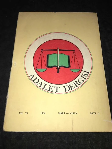ADALET DERGİSİ Mart Nisan 1984 Sayı 2 Geçmişte ve Günümüzde Türk ve Dünya Ceza Mevzuatında Zina - SÜLEYMAN ADİL BUMİN (Sahafiye Kitap) ürün görseli 1