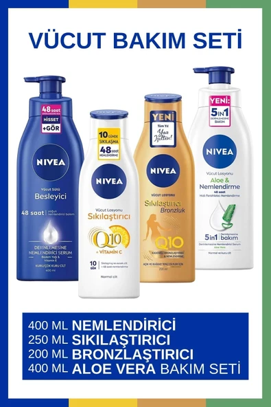NIVEA Q10 Sıkılaştırıcı & Sıkılaştırıcı Bronzlaştırıcı Q10 & Vücut Sütü & Aloe Vera Vücut Losyonu - 1