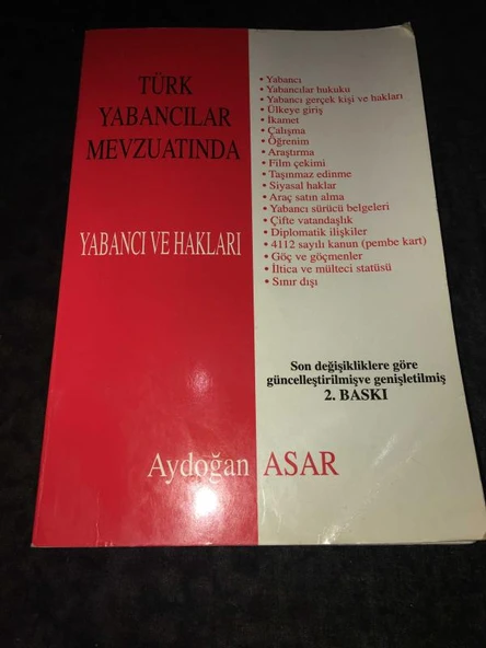 Türk Yabancılar Mevzuatında YABANCI VE HAKLARI (Sahafiye Kitap) ürün görseli 1