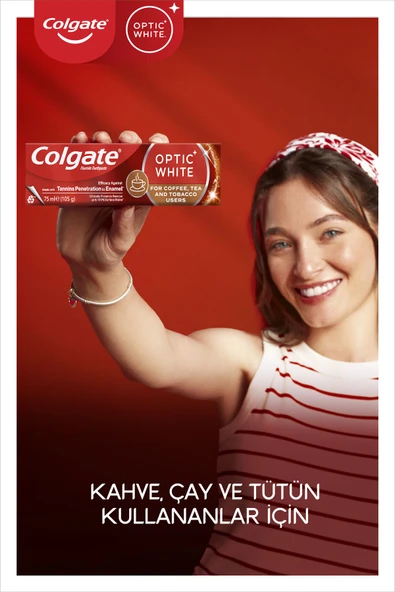 Colgate Optic White Kahve, Çay ve Tütün Kullananlar İçin 75 ML - Resim 4
