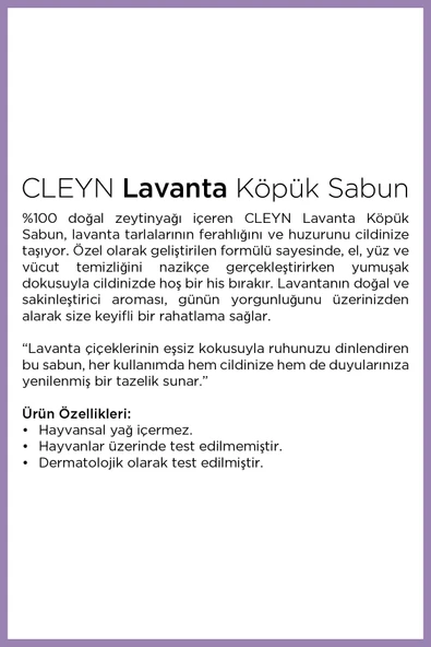 Cleyn Lavanta Köpük Sabun 2 Litre - Resim 2