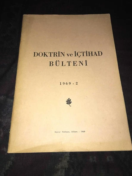 DOKTRİN VE İÇTİHAD BÜLTENİ 1969-2 (Sahafiye Kitap) ürün görseli 1