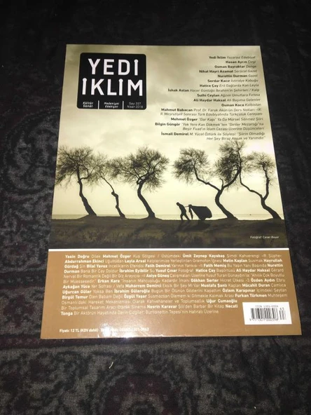 YEDİ İKLİM Nisan 2018 Sayı 337 SERAZAT GAZEL - Nihat Hayri Azamat (Sahafiye Kitap) - 1