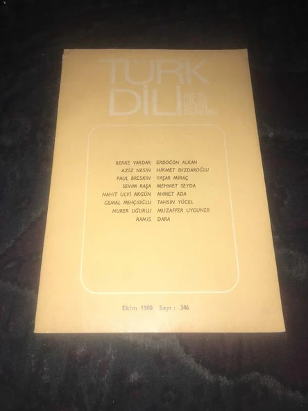 TÜRK DİLİ Ekim 1980 Sayı 346 Ömer Seyfettin'in Şiirleri Üzerine - Hikmet Dizdaroğlu (Sahafiye Kitap) ürün görseli