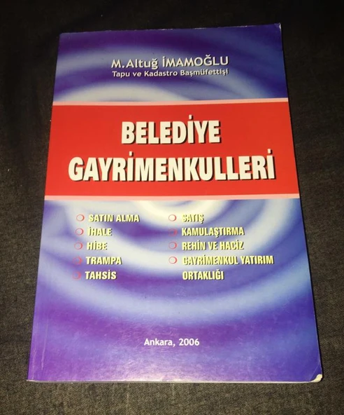 BELEDİYE GAYRİMENKULLERİ (Sahafiye Kitap) ürün görseli 1