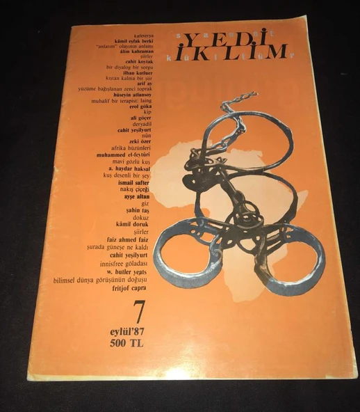 YEDİ İKLİM Eylül 1987 Yıl 1 Sayı 7 CAHİT ZARİFOĞLU İÇİN DÖRT ŞİİR (Sahafiye Kitap) ürün görseli