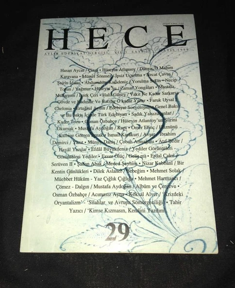 HECE Dergisi Mayıs 1999 Sayı 29 (Sahafiye Kitap) ürün görseli 1