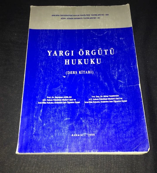 YARGI ÖRGÜTÜ HUKUKU Ders Kitabı (Sahafiye Kitap) ürün görseli 1