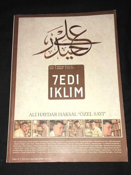 7EDİ İKLİM Ocak 2011 Sayı 250 ALİ HAYDAR HAKSAL ÖZEL SAYI (Sahafiye Kitap) ürün görseli
