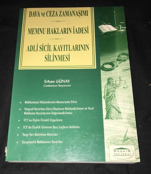 UYGULAMADA DAVA VE CEZA ZAMANAŞIMI,MEMNU HAKLARIN İADESİ,ADLİ SİCİL KAYITLARININ SİLİNMESİ (Sahafiye Kitap) ürün görseli 1