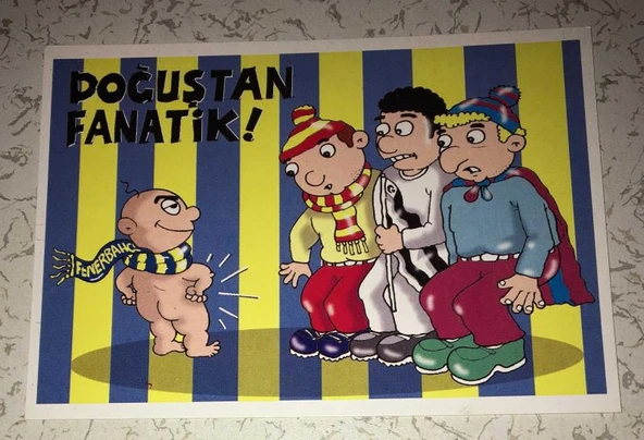 DOĞUŞTAN FANATİK Fenerbahçe KARTPOSTALI (Sahafiye Kitap)