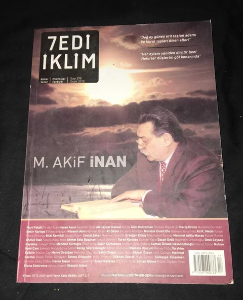 7EDİ İKLİM Ocak 2015 Sayı 298 M. AKİF İNAN Sayısı (Sahafiye Kitap) ürün görseli