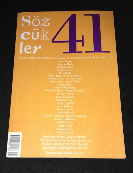 SÖZCÜKLER Dergisi Ocak Şubat 2013 Sayı 41 Mısır İzlenimleri NAZIM HİKMET (Sahafiye Kitap) ürün görseli