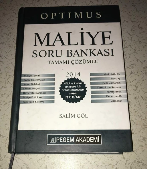 OPTIMUS Maliye Soru Bankası Tamamı Çözümlü 2014 (Sahafiye Kitap)