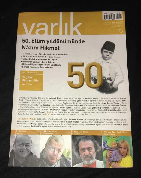 VARLIK Dergisi Haziran 2013 Sayı 1269 50.ölüm yıldönümünde NAZIM HİKMET (Sahafiye Kitap)